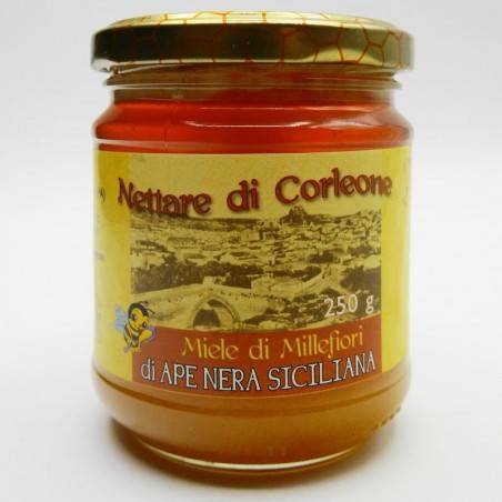 czarna pszczoła millefiori miód corleone sicula 250 g Comajanni Giuseppe - 1