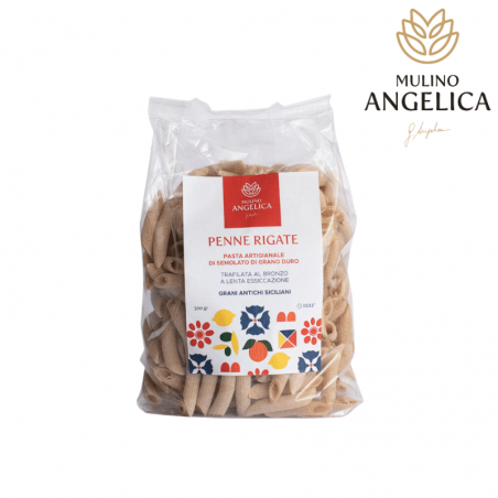 Penne Pasta Made with Durum Wheat Mulino Angelica - 1