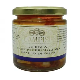 grouper with chili pepper in olive oil 220 g Campisi Conserve - 1