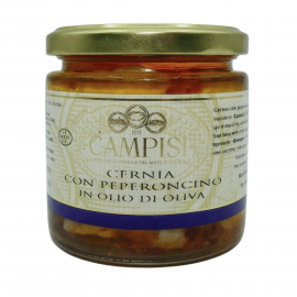 groupeur avec piment à l’huile d’olive 220 g Campisi Conserve - 1
