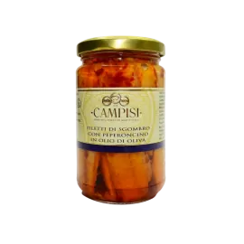 macherel fillets with chilli peppers in olive oil 300 g Campisi Conserve - 1