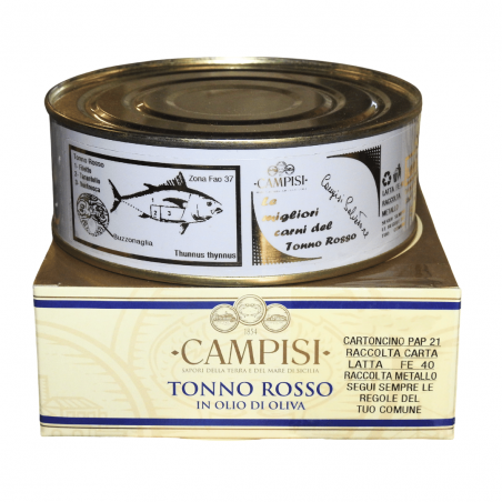 Bluefin Tuna Can - 4 Flavors in Olive Oil from Campisi Conserve