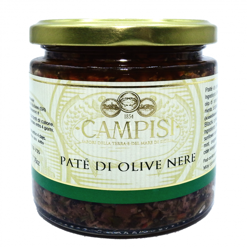 pate' di olive nere 220 g Campisi Conserve - 1