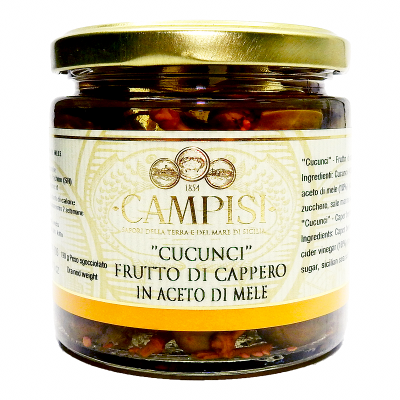 caperberries(capers fruit) in apple cider vinegar 230 g Campisi Conserve - 1