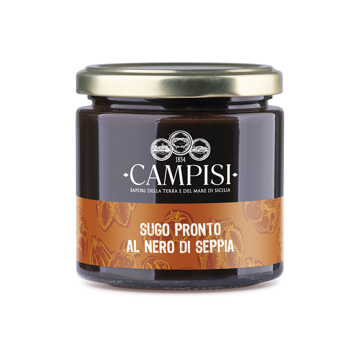 ready-made cuttlefish black ink sauce Campisi Conserve - 1