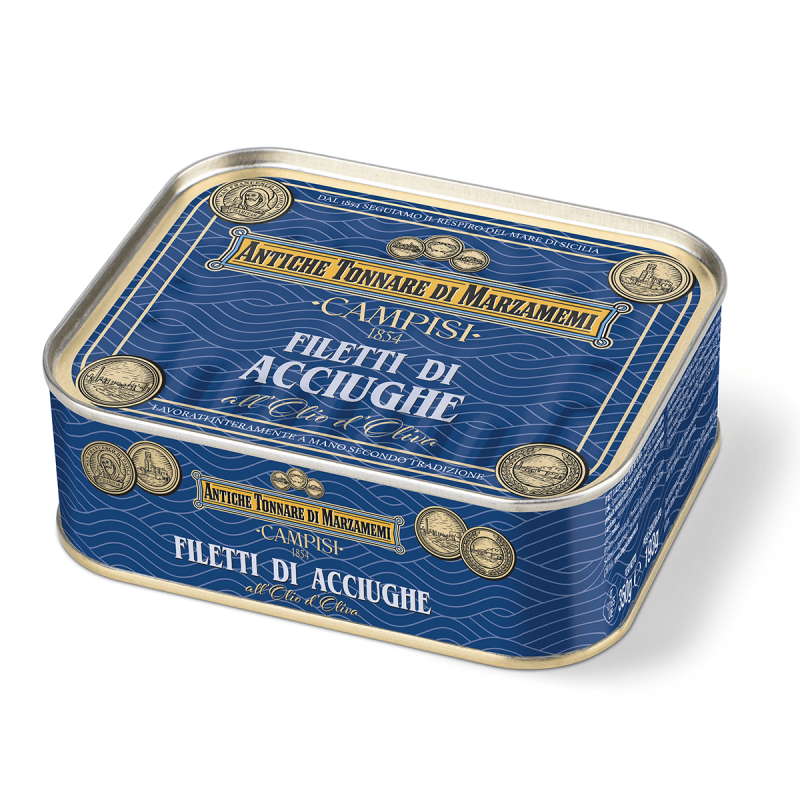 Anchovy fillets in tin can 350g