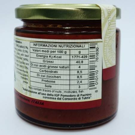 pachino sauce tomate cerise pgI au basilic 220 g Campisi Conserve - 3