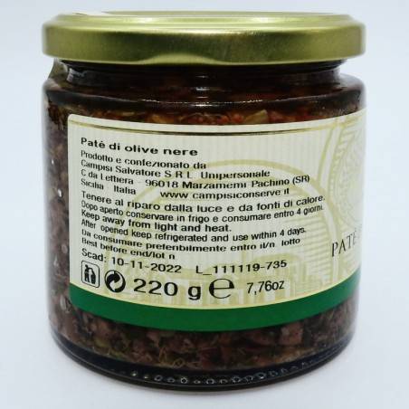 schwarze Olivenpastete 220 g Campisi Conserve - 2