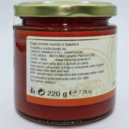 salsa de menta y albahaca ya hecha 220 g Campisi Conserve - 4