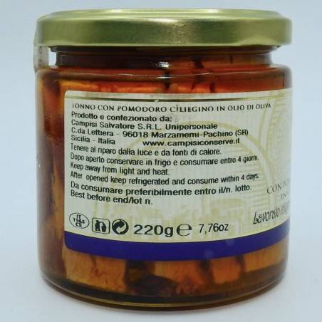 Thunfisch mit Kirschtomaten in Olivenöl 220 g Campisi Conserve - 2