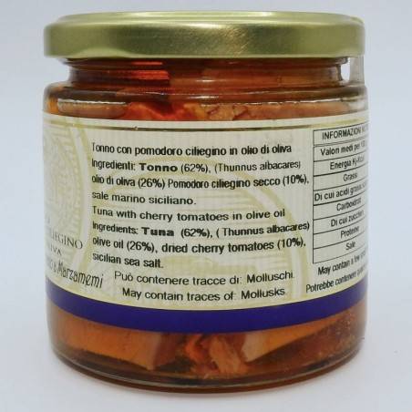 tonno con pomodoro ciliegino in olio d'oliva 220 g Campisi Conserve - 3
