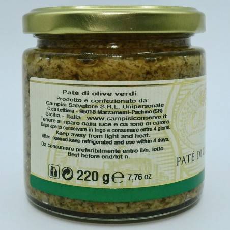green olive pate' 220 g Campisi Conserve - 2