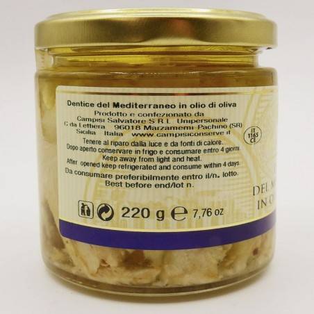 Pargo mediterráneo en aceite de oliva 220 g Campisi Conserve - 2
