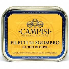 オリーブオイルのサバの切り身 340 グラム Campisi Conserve - 1