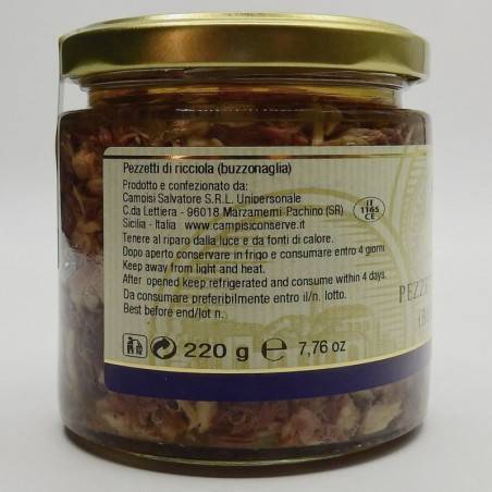 pedaços de amberjack (buzzonaglia) 220 g Campisi Conserve - 2