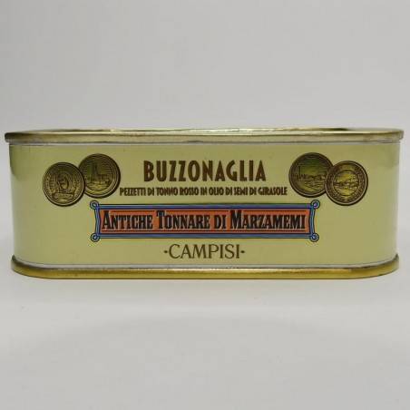 ヒマワリ油340g Campisi Conserve - 2のクロマグロ(ブツォナグリア)の破片