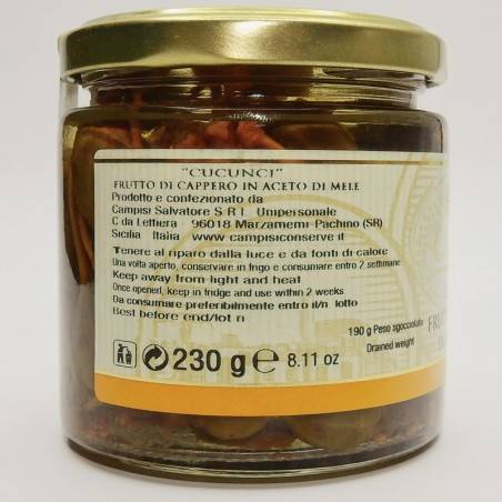 kukułki z owocem kaparowym w ocet jabłkowy cydr 230 g Campisi Conserve - 2